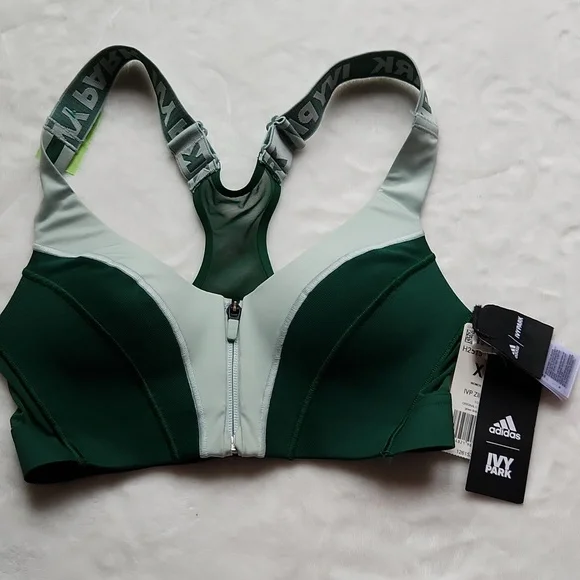 Adidas Activewear,  Gym, Workout, Ivy Park XS,Mesh, Support Bra w/ Front Zipper - Picture 3 of 8